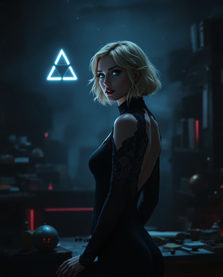 Glowing Triforce and Shadowed Grace