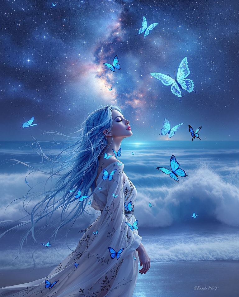 Azure Reverie Beneath the Stars