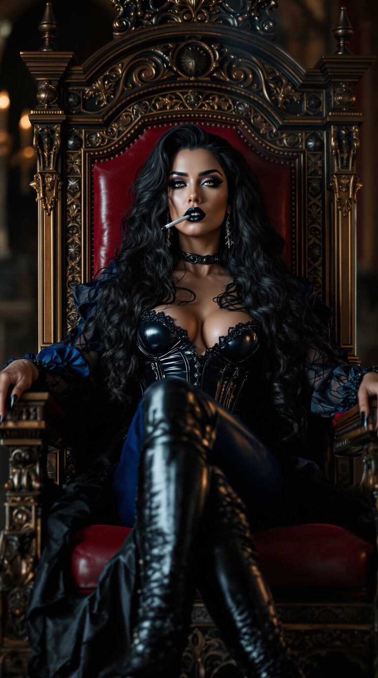 Gothic Sovereign on Crimson Throne