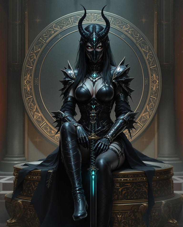 Enthroned Horned Shadow Sovereign