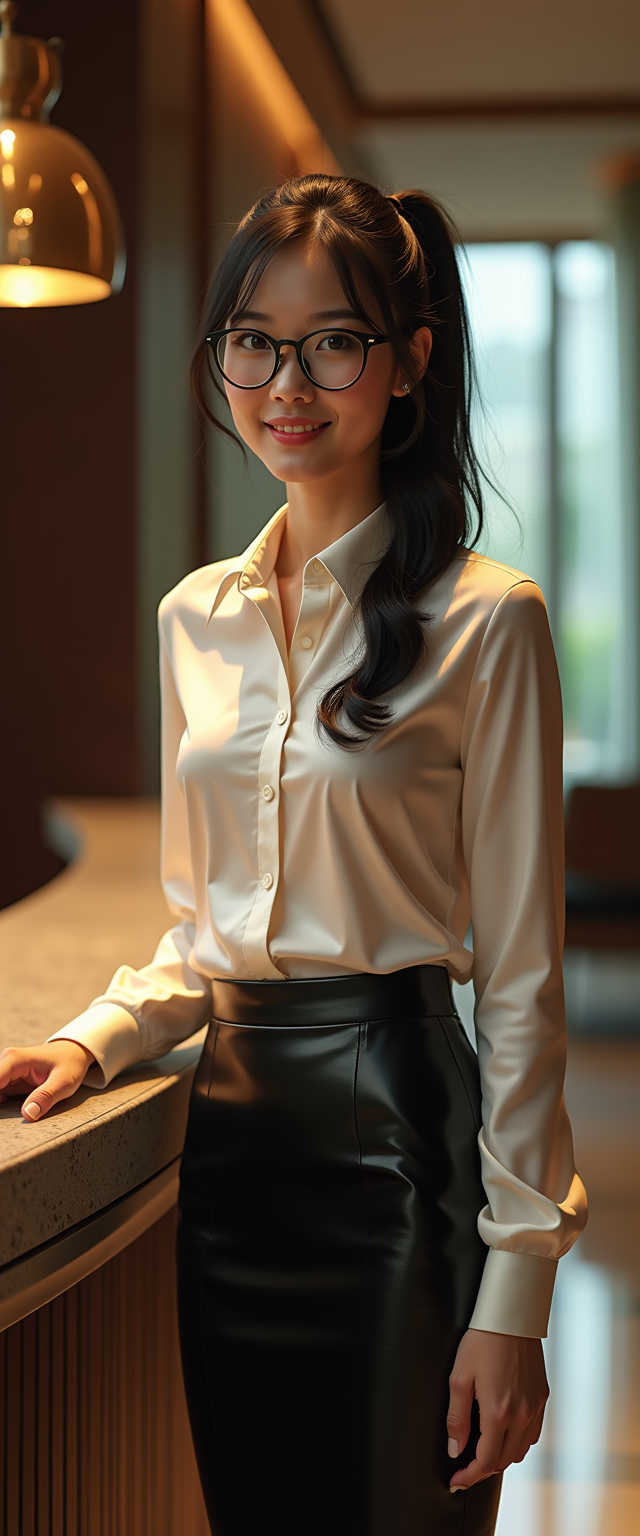 Confident Professional in Warm Light