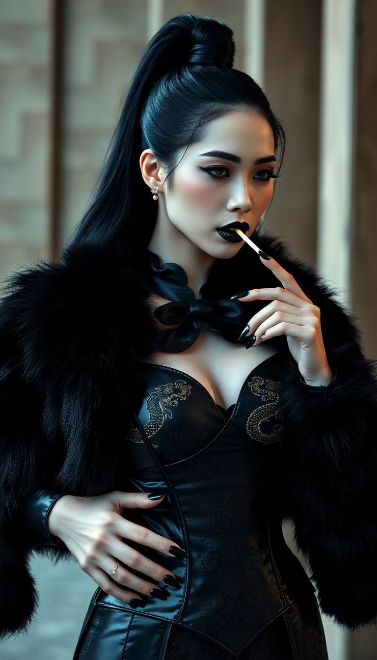 Vampire Queen in Midnight Fur