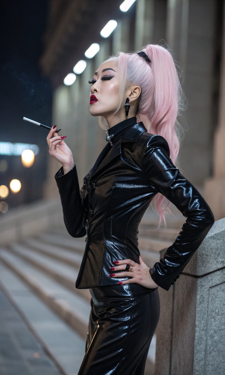 Vampire Queen in Glossy Latex