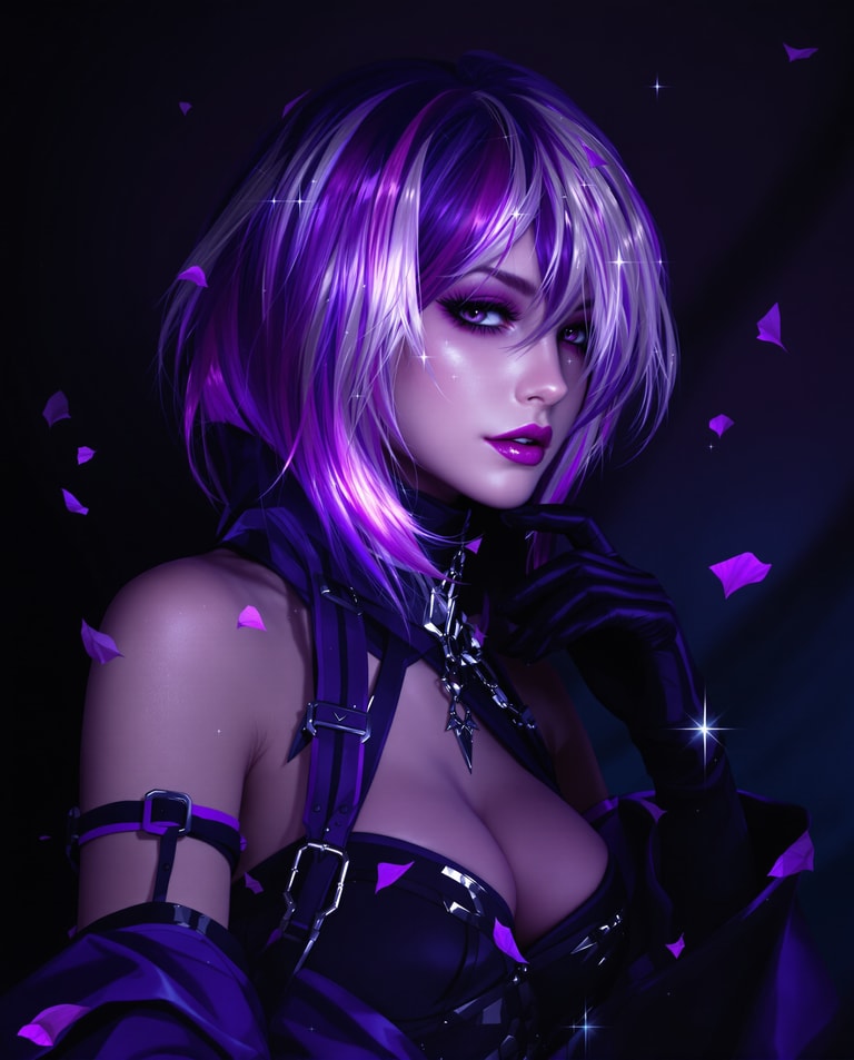 Violet Enigma in Shadowed Light