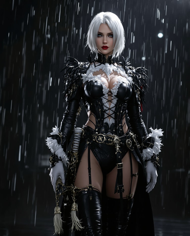 Gothic Blade in Midnight Rain