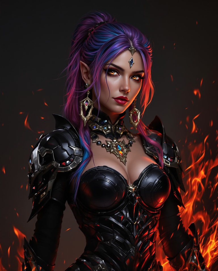 Infernal Elven Warrior Queen