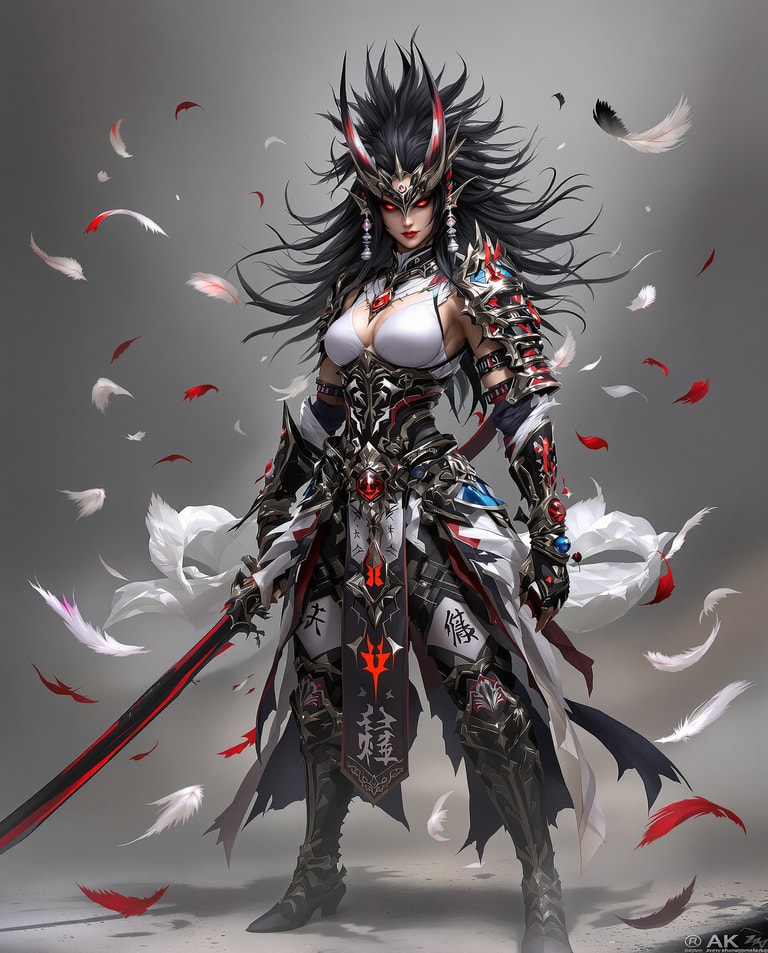 Valkyrie of Crimson and Shadow