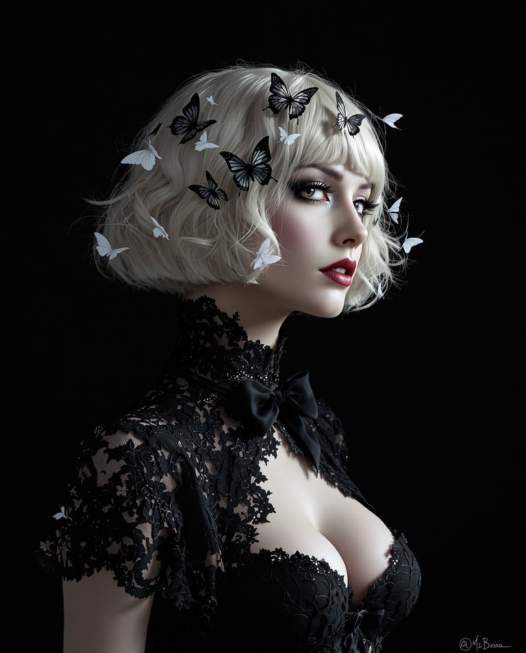 Butterflies Crown the Lace Shadow