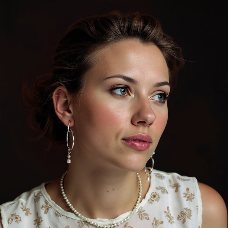 Serene Gaze in Pearl Light