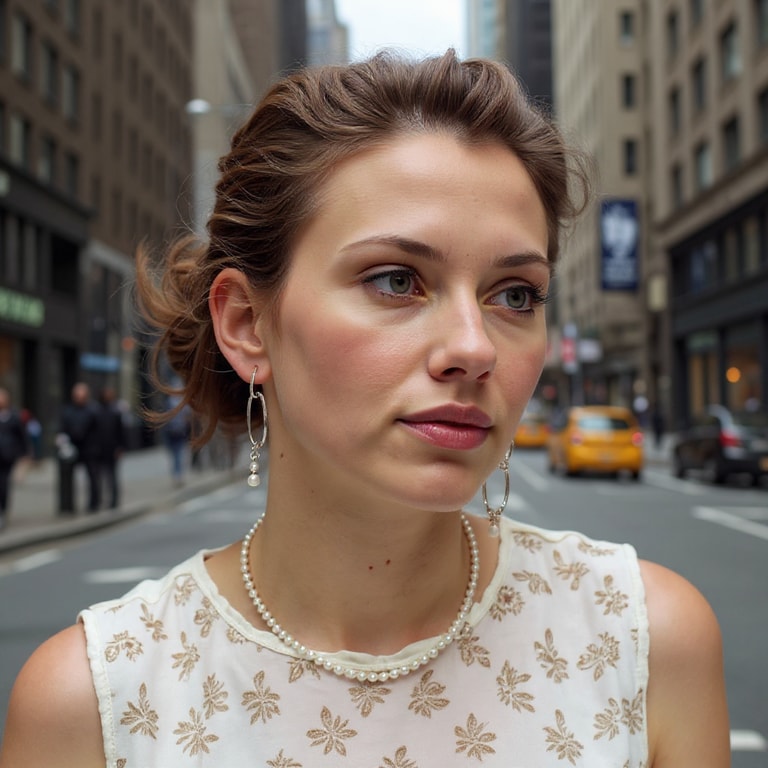 Pearl Gaze on Manhattan Streets