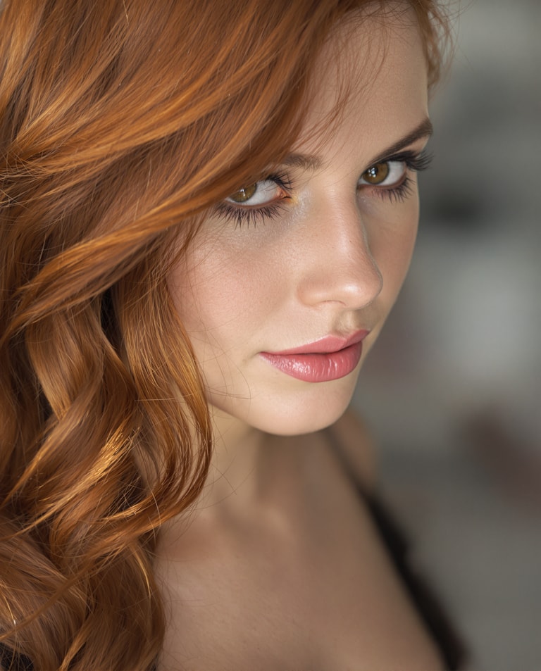 Auburn Gaze in Soft Light