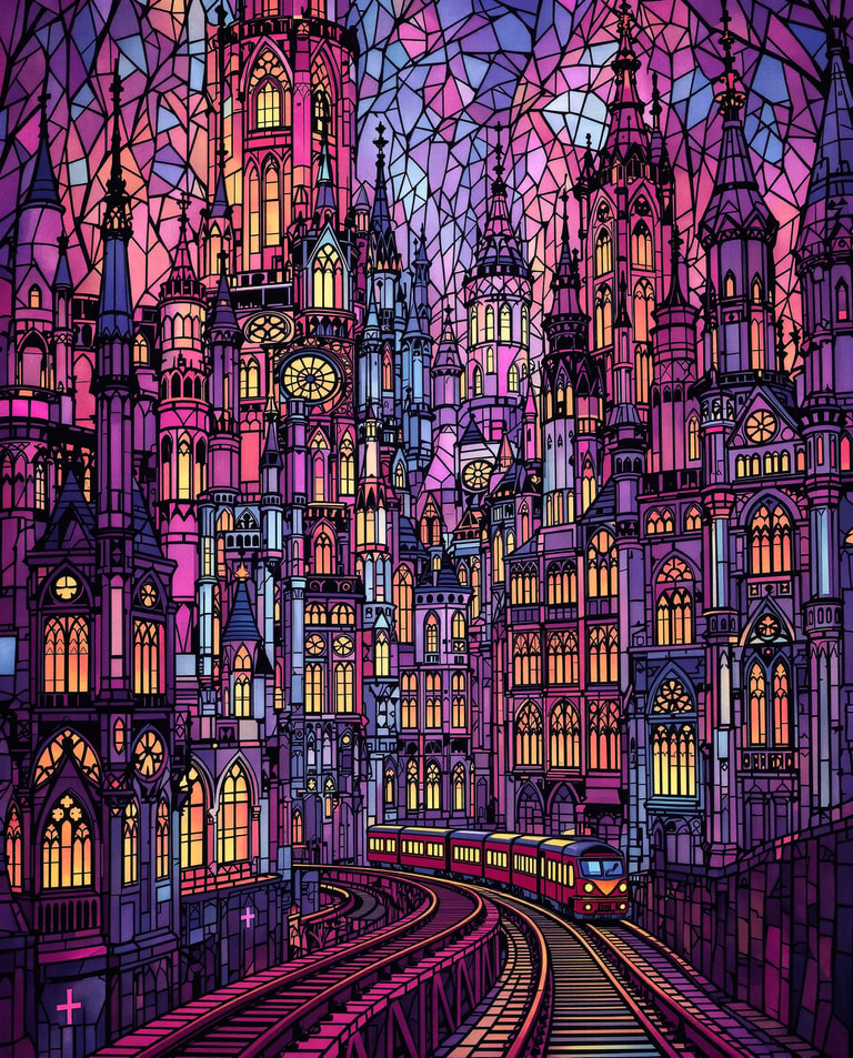 Stained Glass Gothic Express