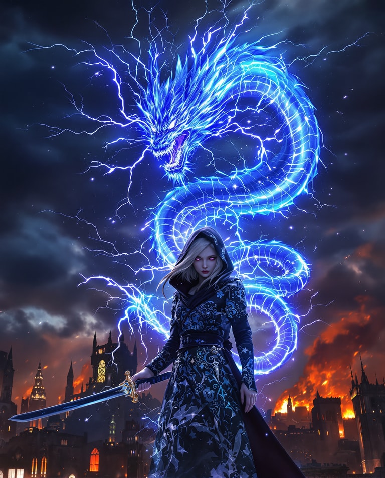 Lightning Dragon's Silver Summoner