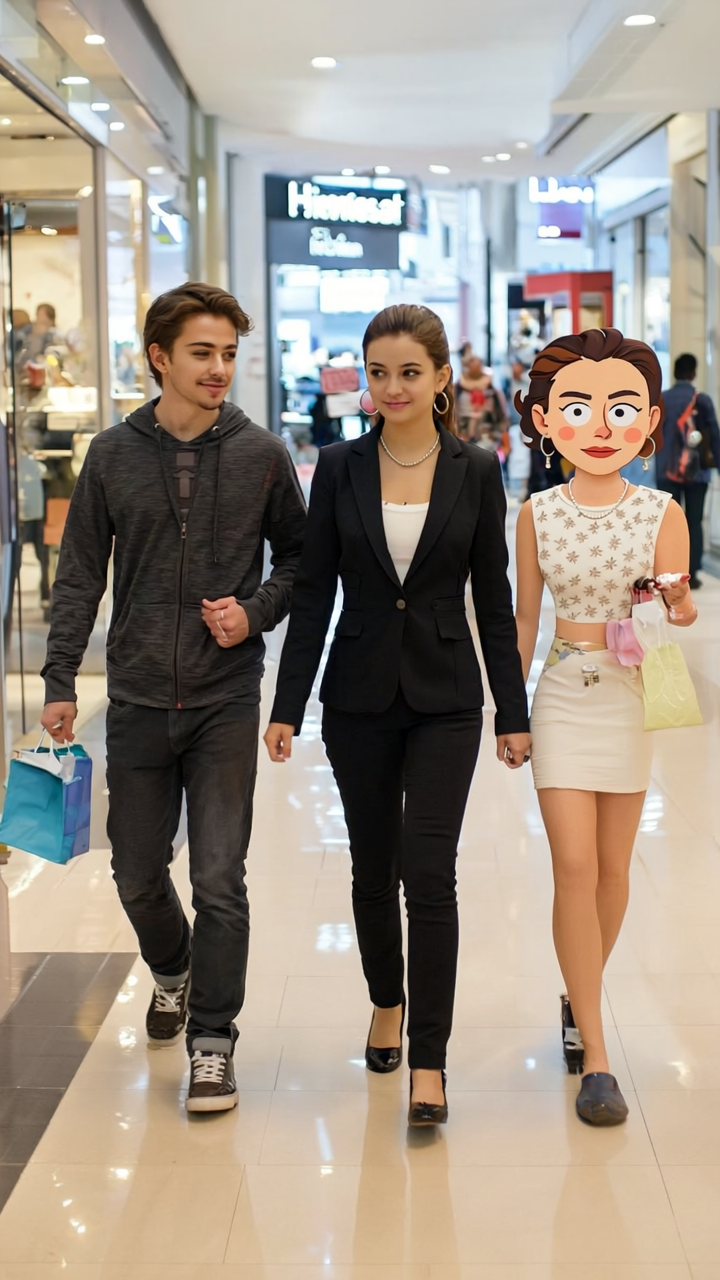 Surreal Trio in Shopping Mall
