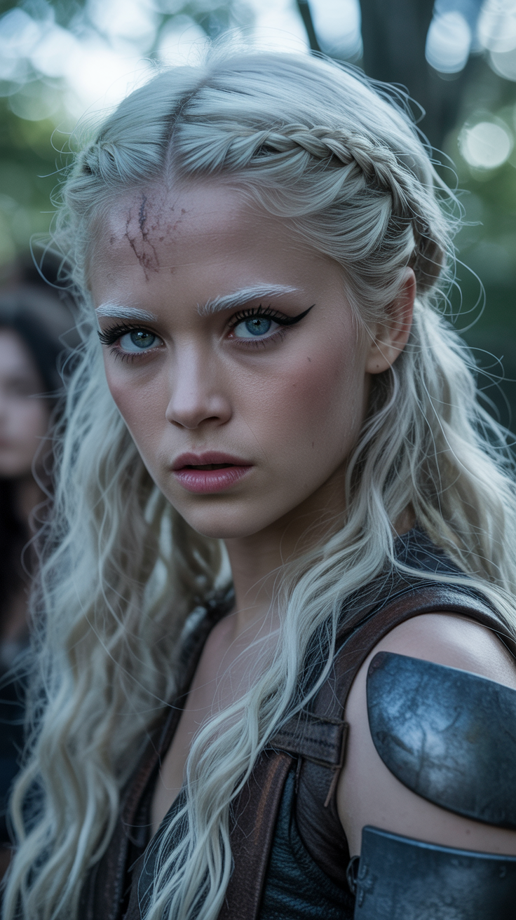 Fierce Warrior's Piercing Gaze