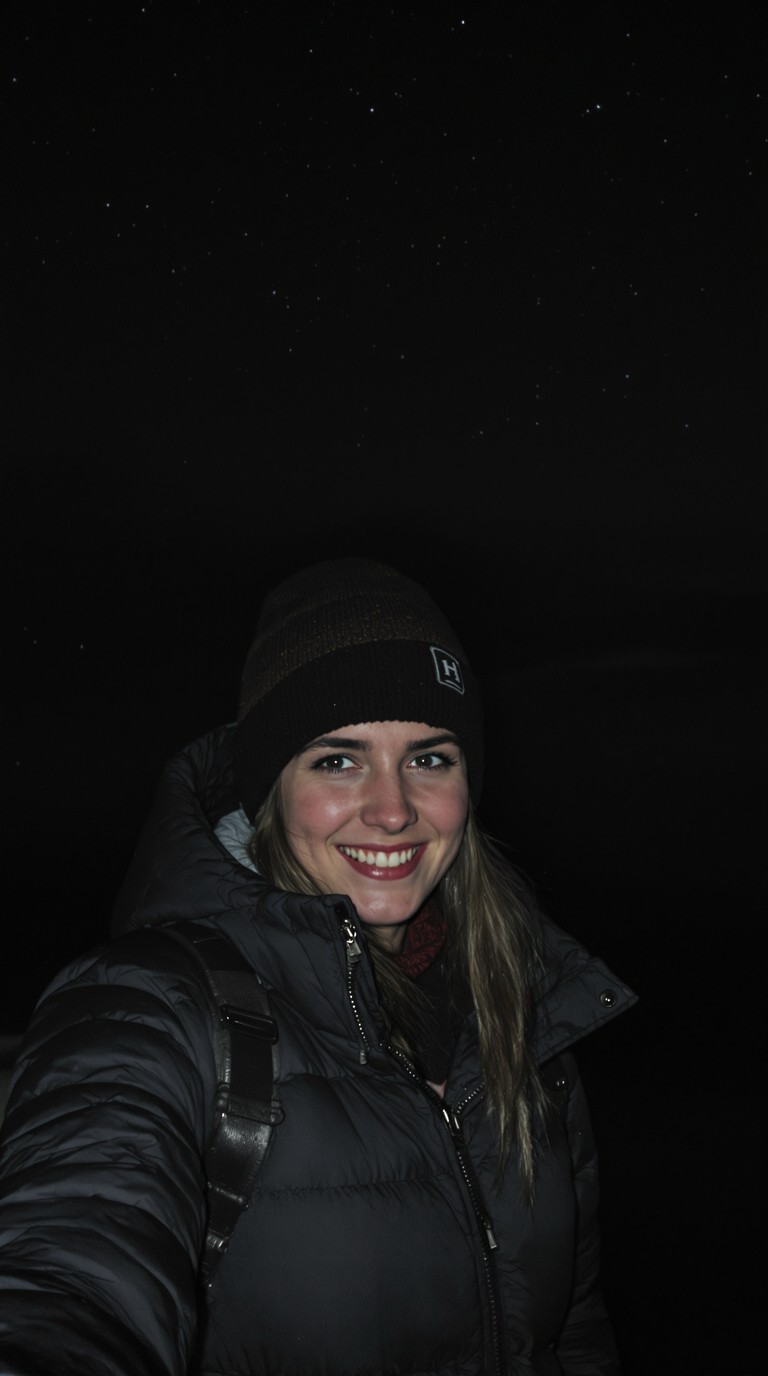 Smiling Beneath the Starry Expanse