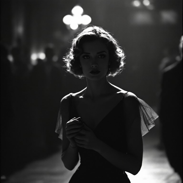 Enigmatic Gaze in Vintage Light