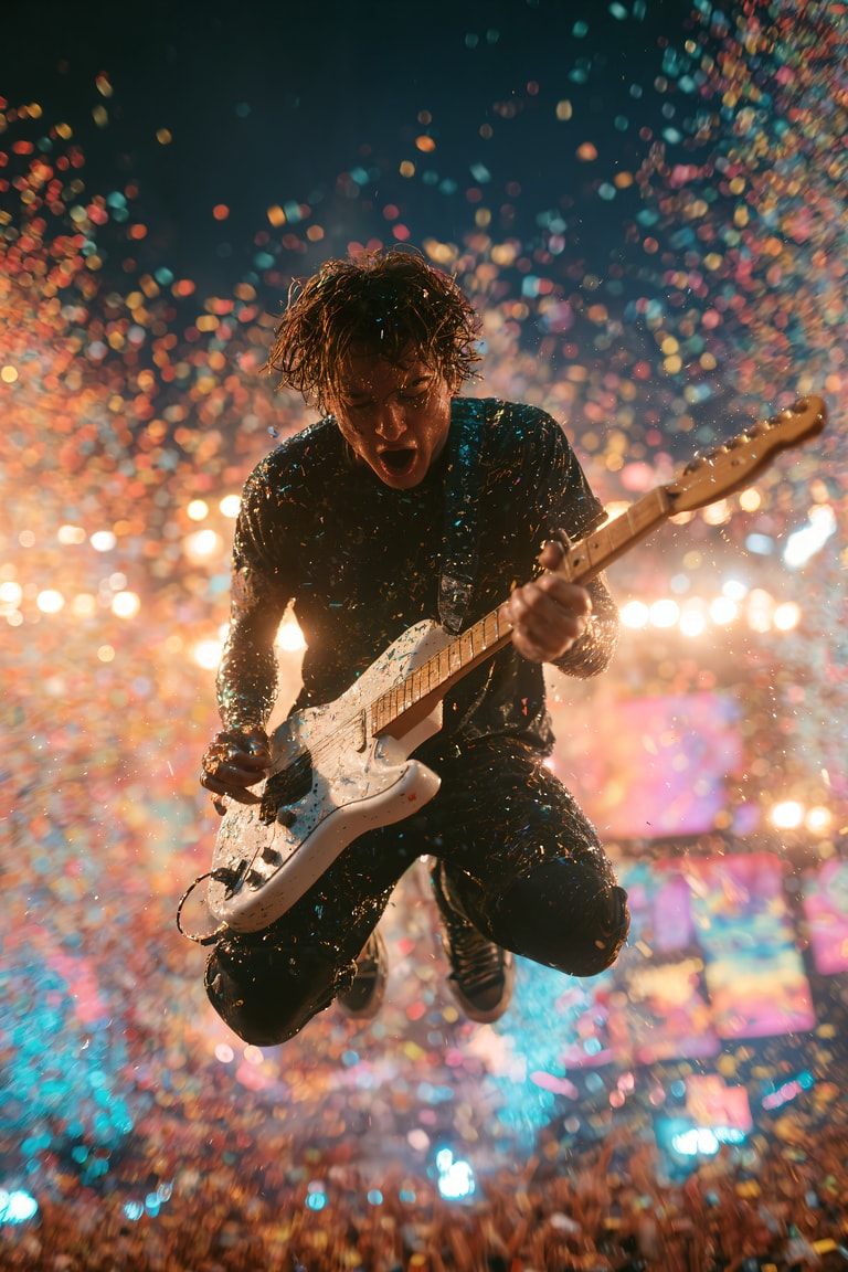 Leaping Through Confetti Chaos