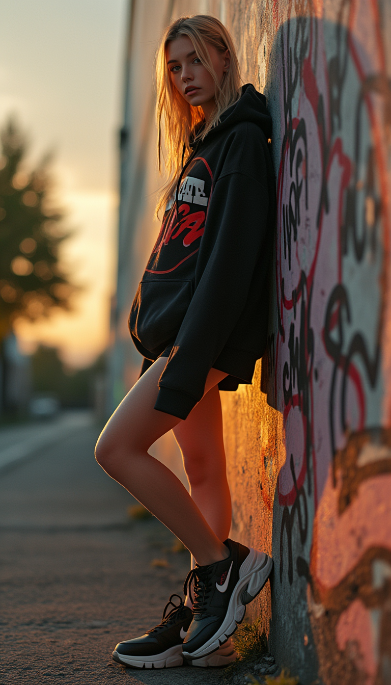 Golden Hour Graffiti Muse
