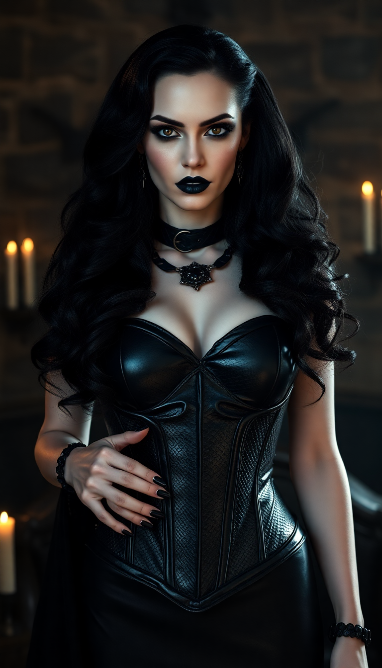Vampire Queen in Candlelit Gloom