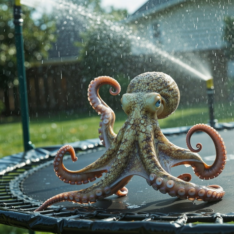 Octopus Claims the Trampoline