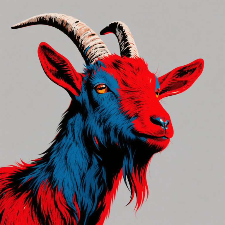 Bichromatic Goat in Profile