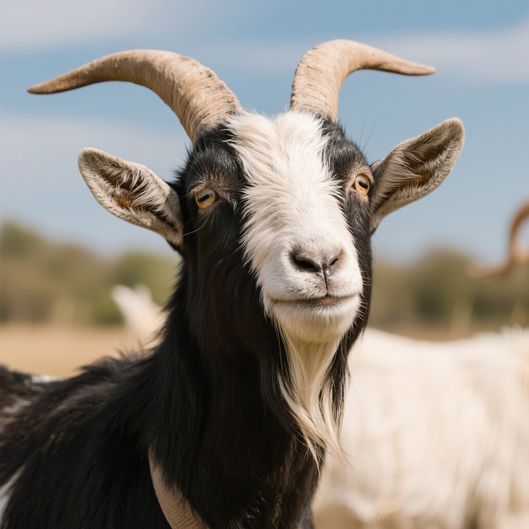 Horned Goat's Unflinching Gaze