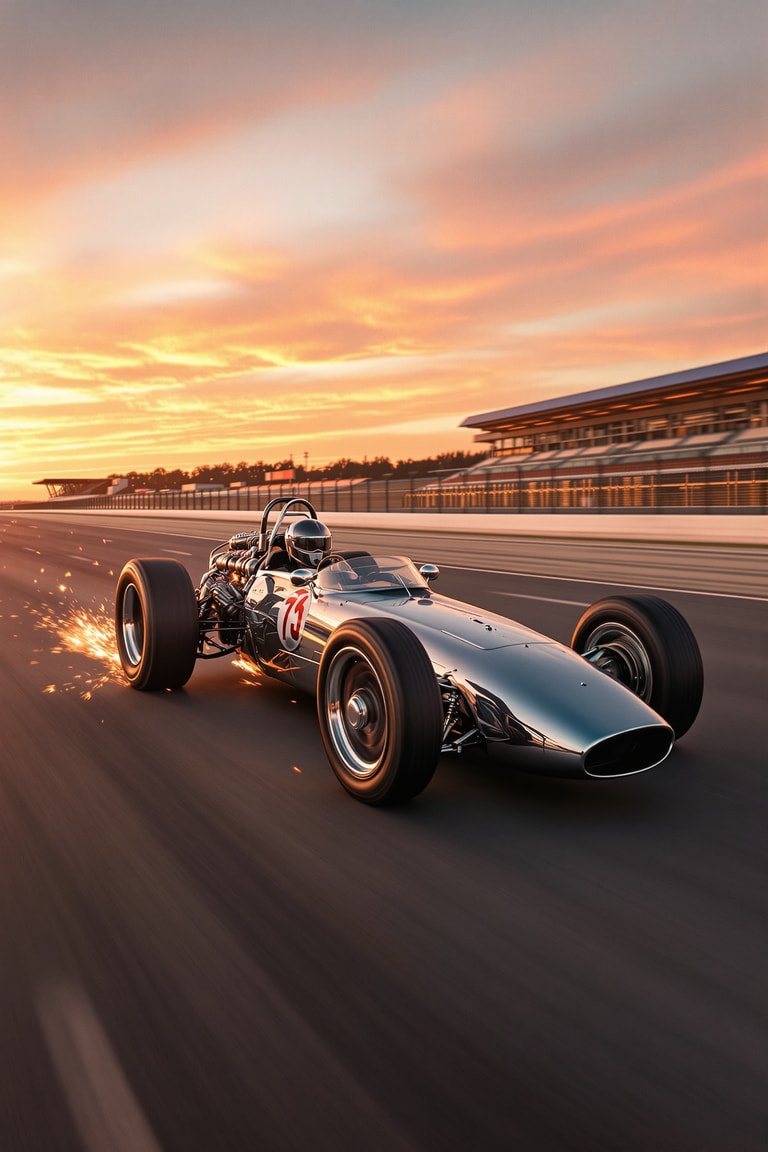 Chrome Racer at Golden Hour