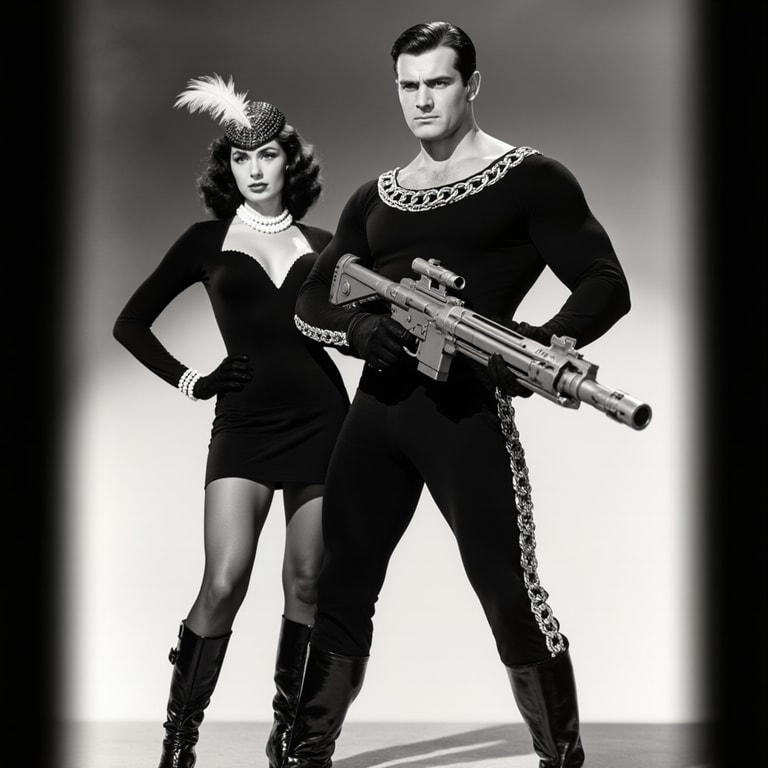 Cosmic Duo Poised in Defiance