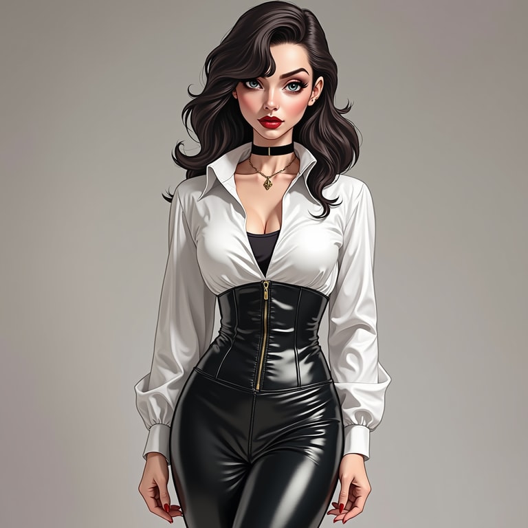 Glossy Comic Book Villainess