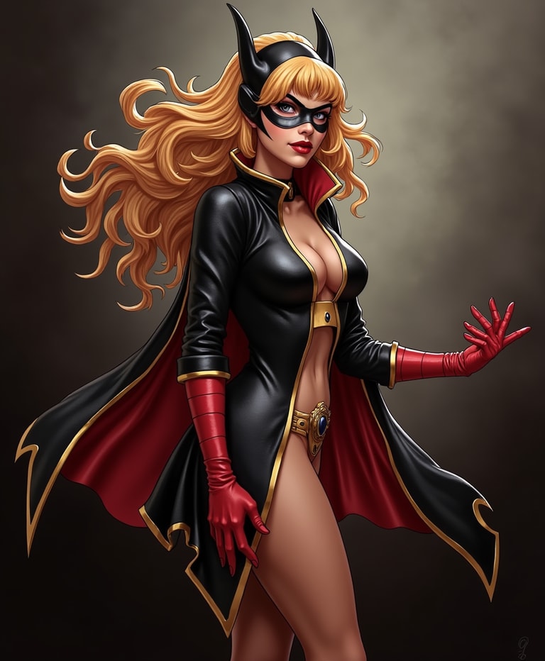 Horned Blonde Villainess in Crimson