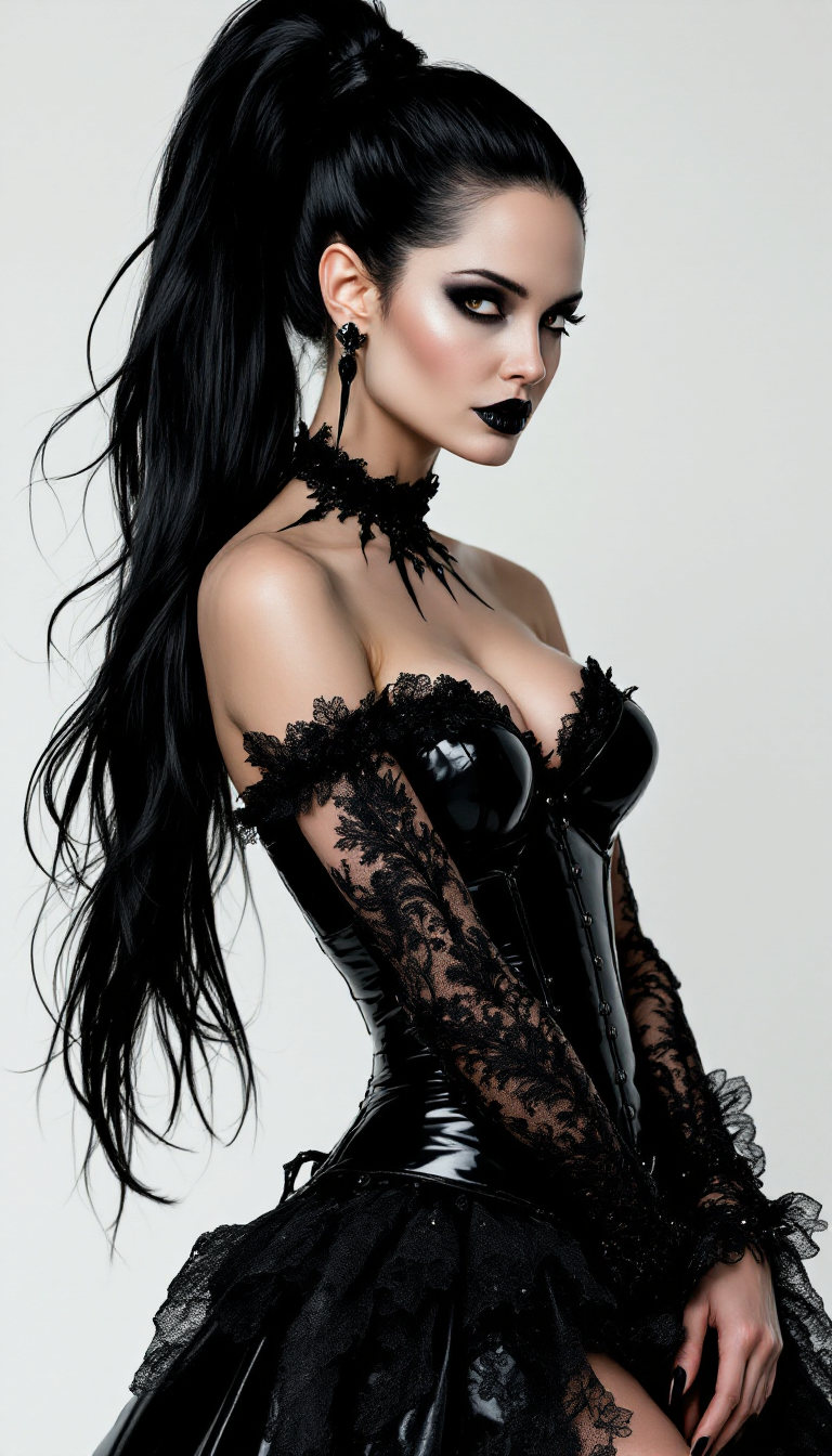Vampire Queen in Glossy Latex