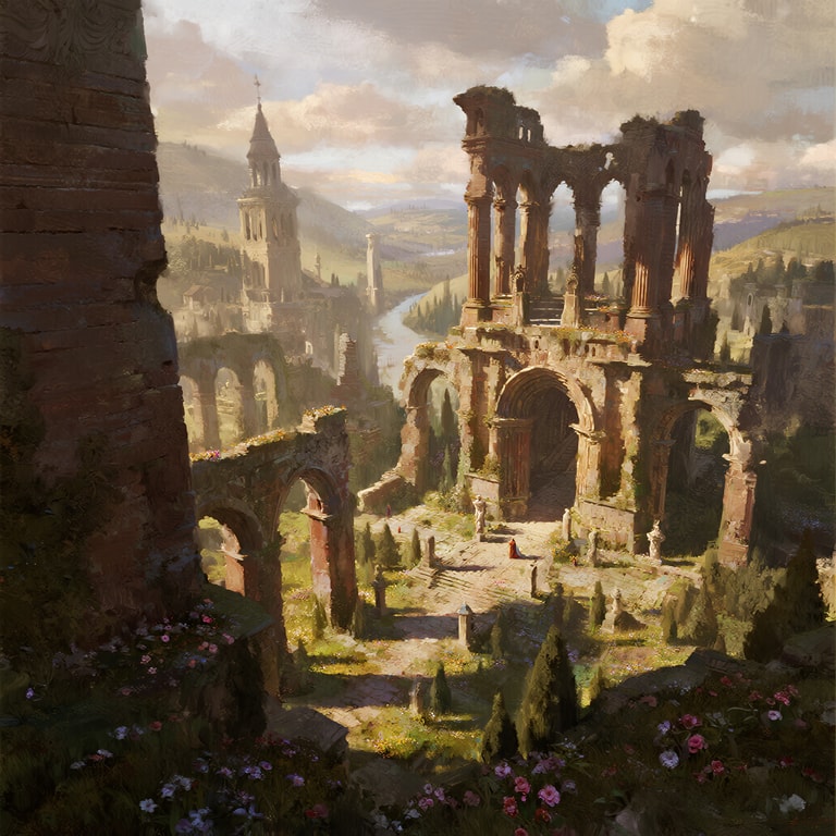 Golden Light on Forgotten Ruins