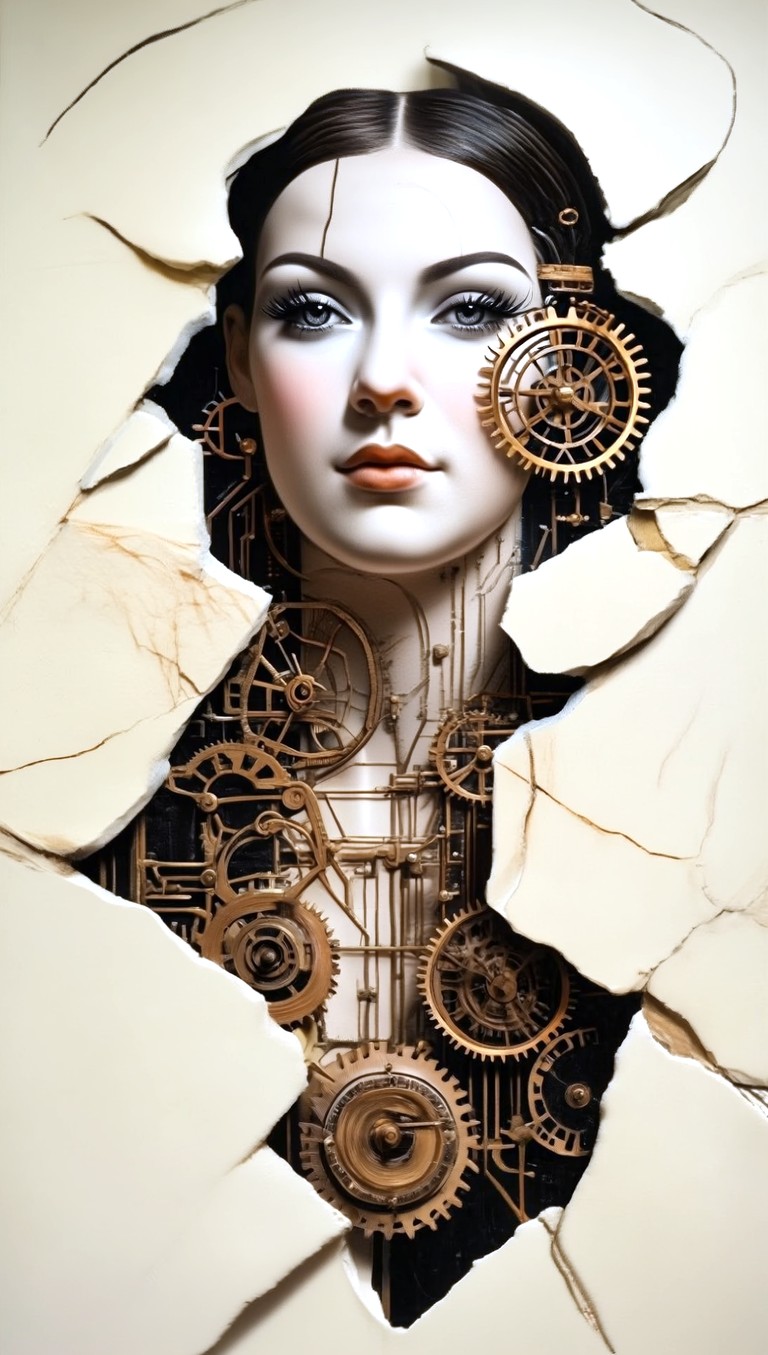 Clockwork Beneath Porcelain Skin
