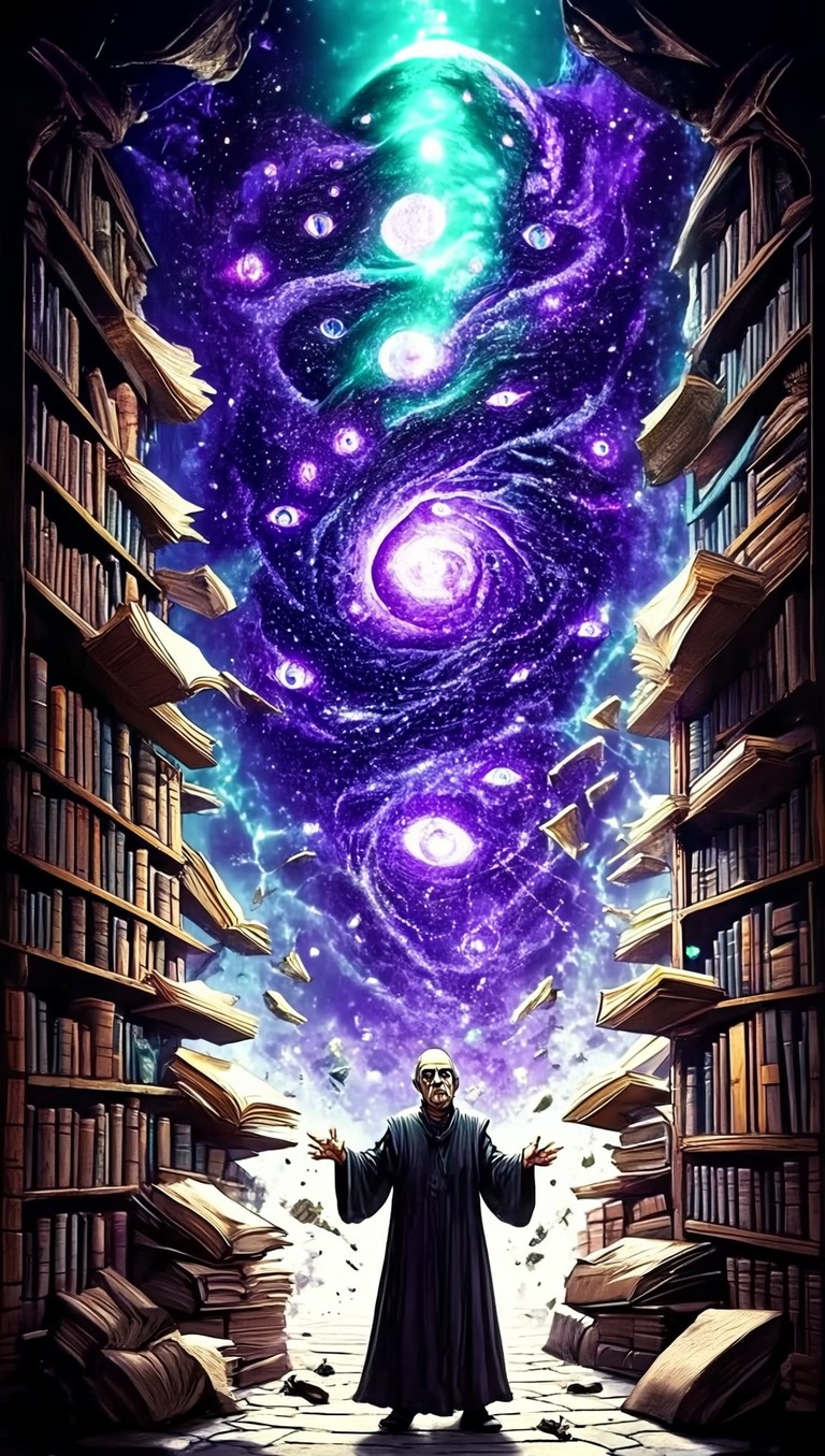 Archivist Beneath the Cosmic Vortex