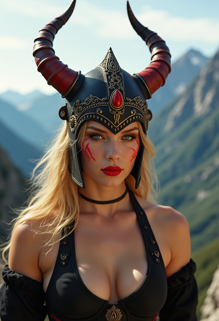 Crimson-Horned Demoness Warrior