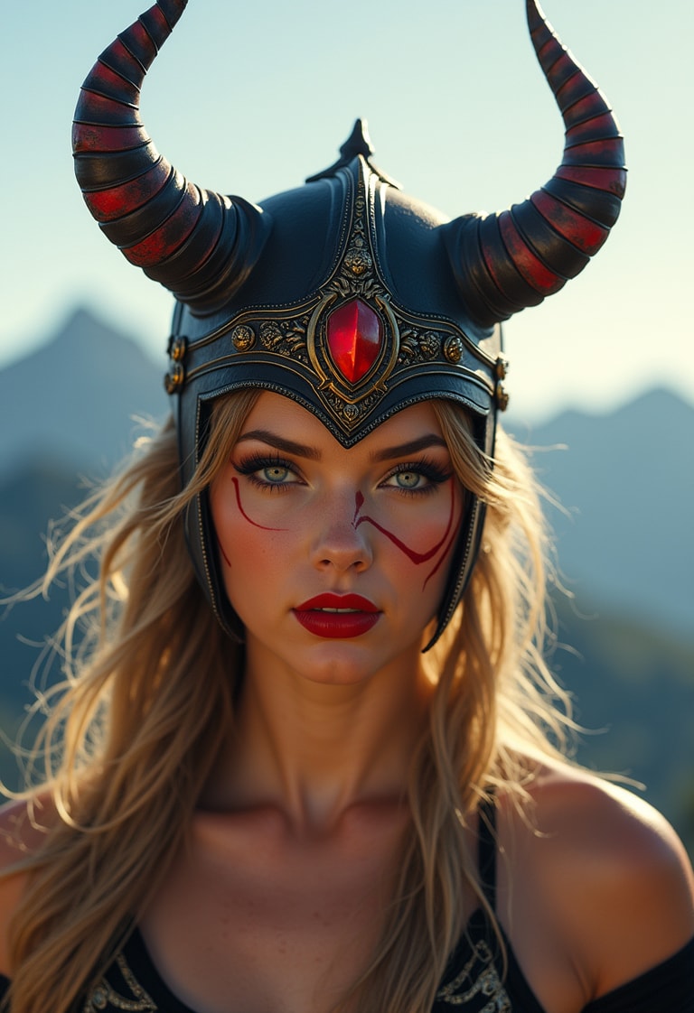 Crimson Horned Warrior Queen