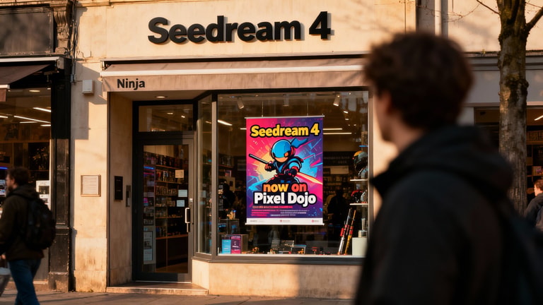 Seedream 4 Ninja Storefront