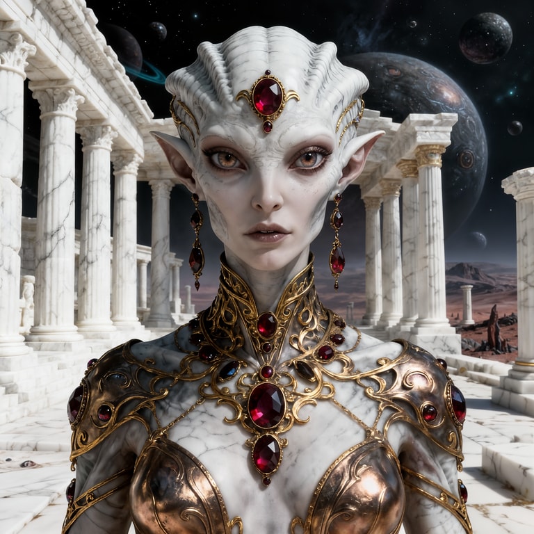 Marble Alien Empress of Ruins