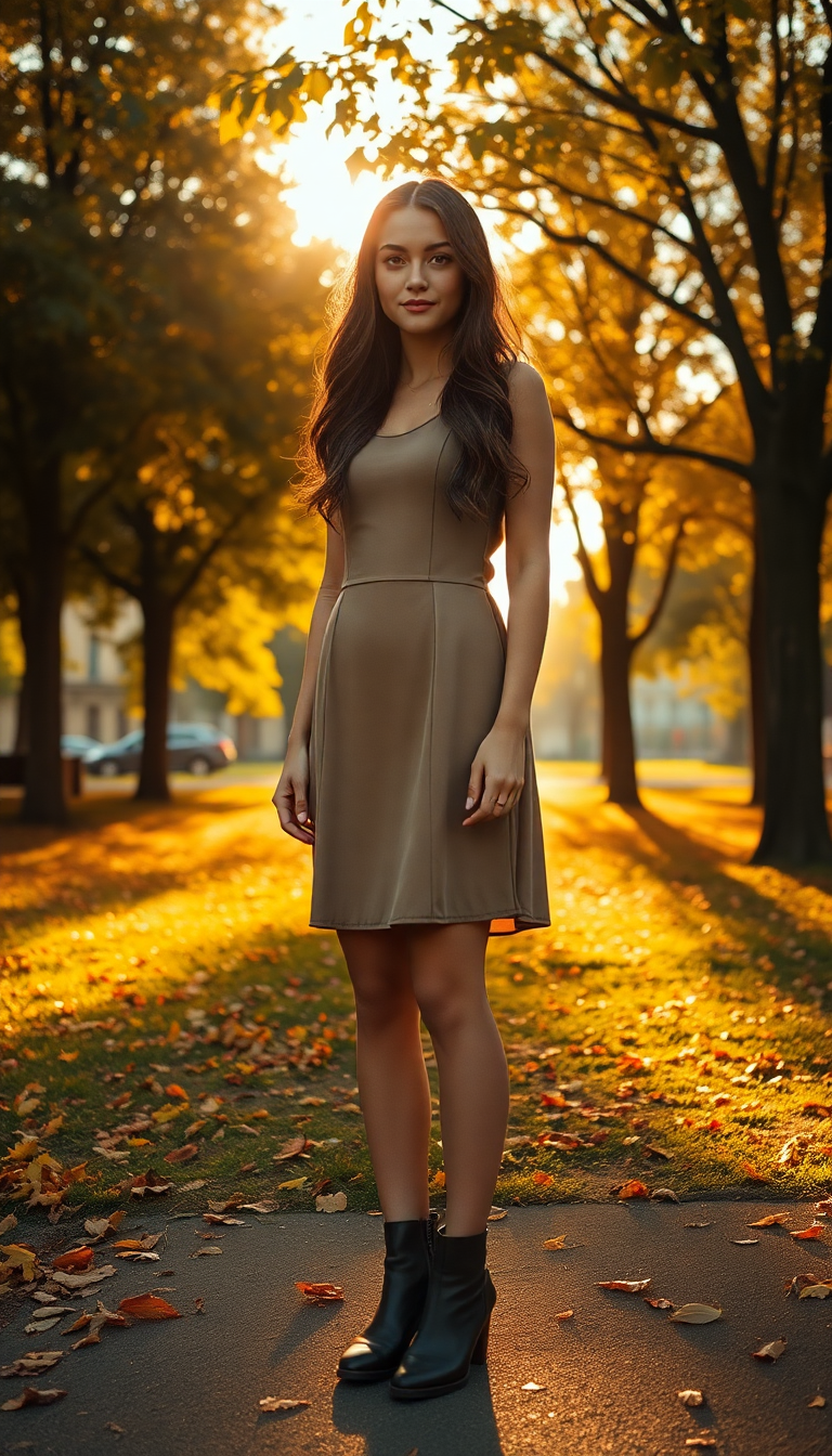 Golden Hour in Autumn Park