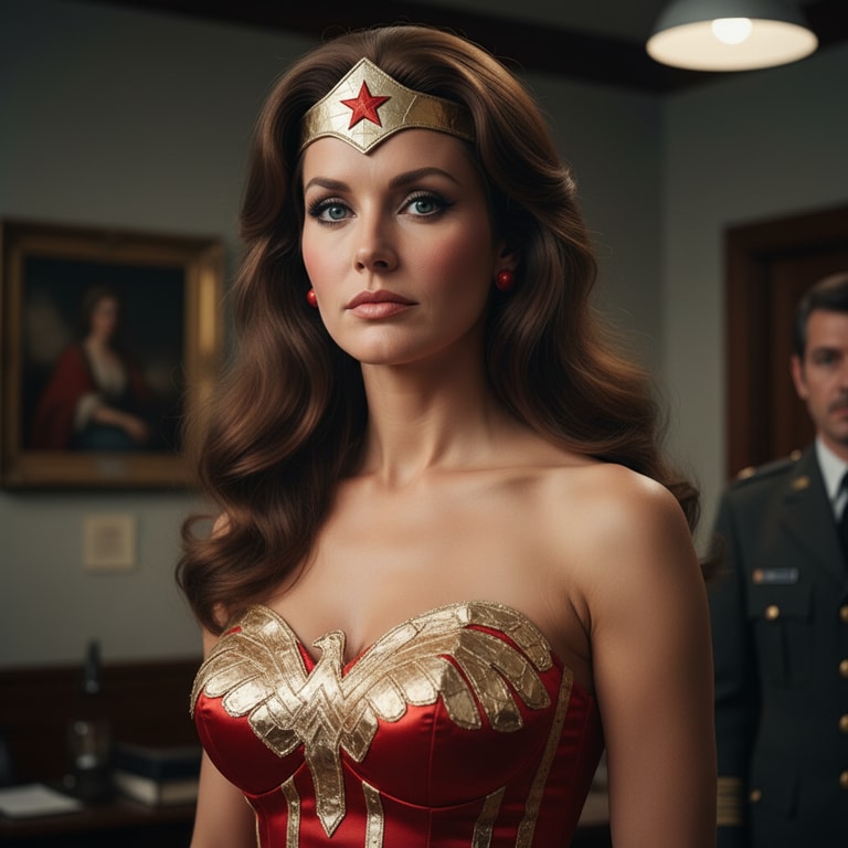 Wonder Woman in Vintage Office