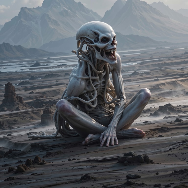 Skeletal Horror in Barren Expanse