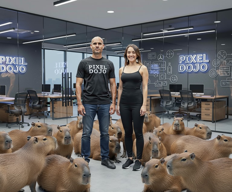 Capybaras at Pixel Dojo HQ