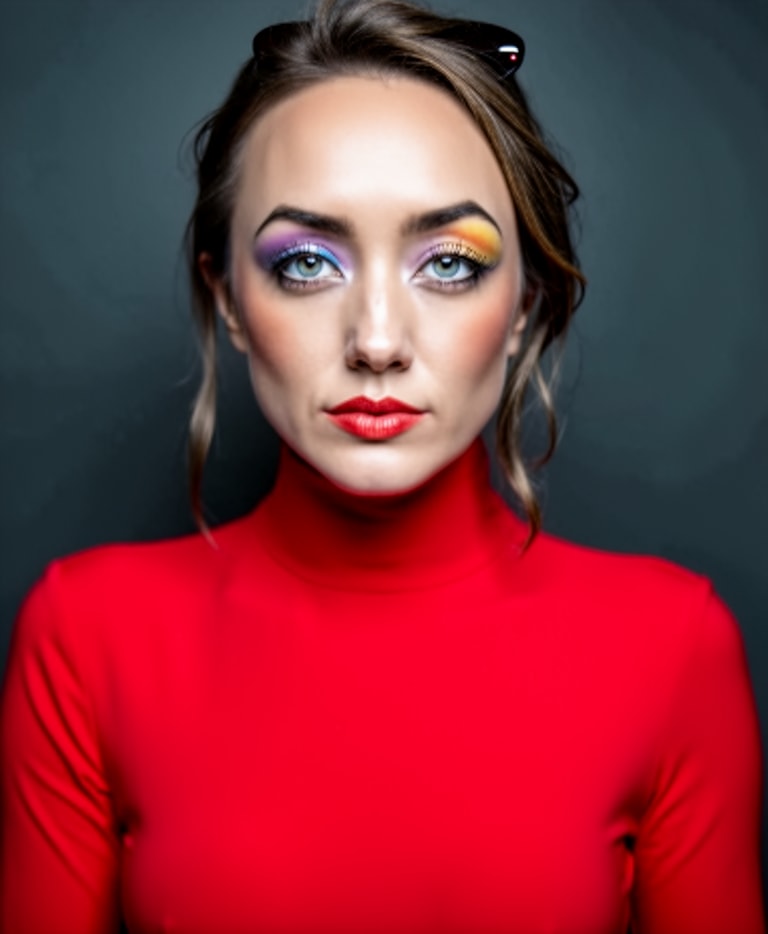 Prismatic Eyes in Crimson