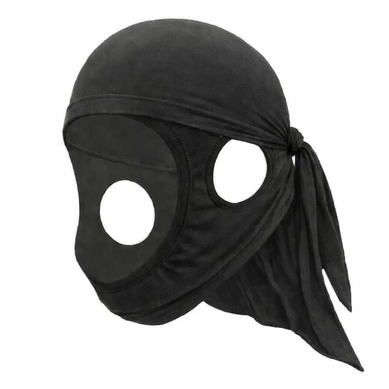 Enigmatic Black Fabric Mask