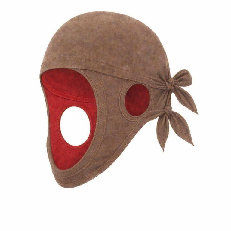 Rustic Suede Mask with Crimson Lining