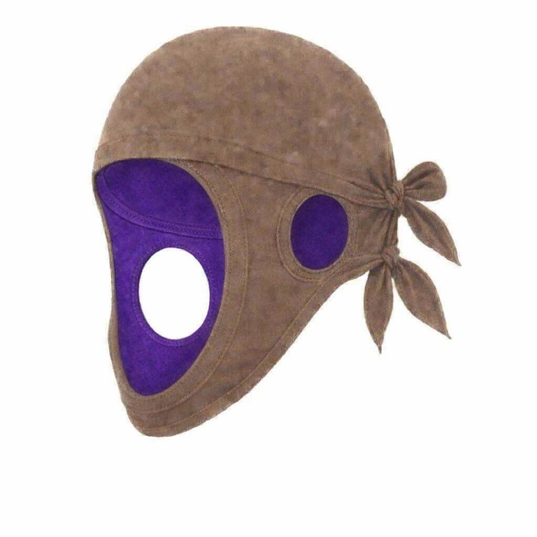 Brown Hood with Purple Lining