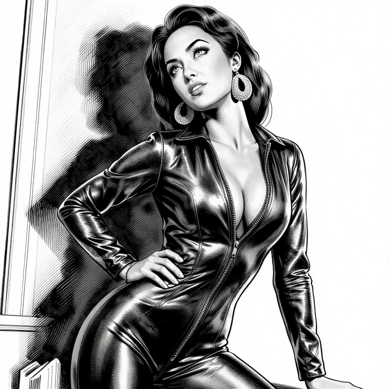 Seductive Leather Jumpsuit Allure