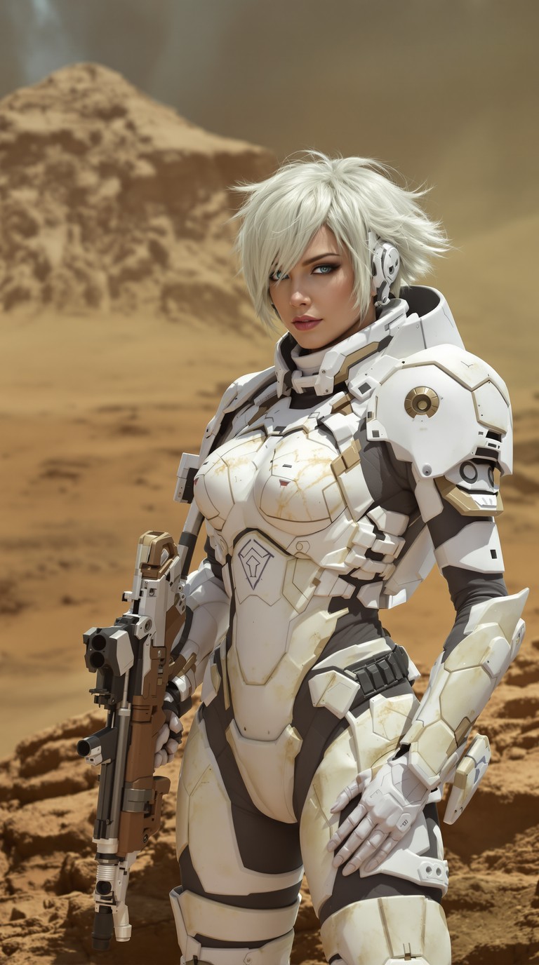 Valkyrie in White Exosuit Armor