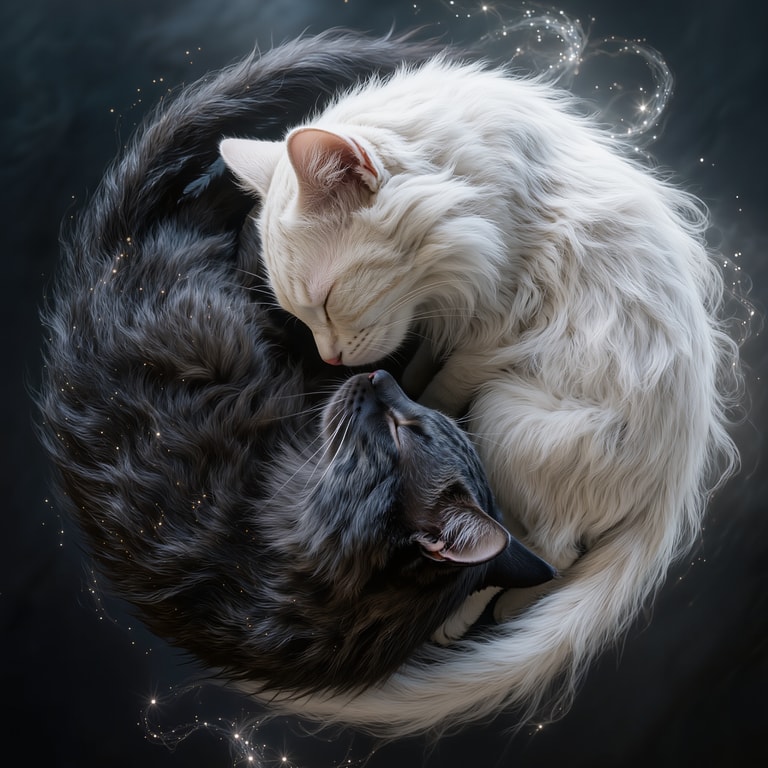Yin-Yang Cats in Cosmic Harmony